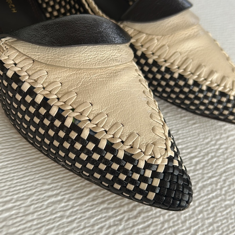 Tory Burch Black and Cream Checkered Flats - Picture 16 of 16